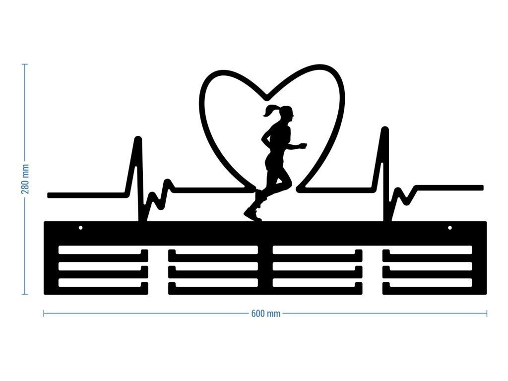 Medaillenhalter Herzrhythmus Mädchen  I 60 cm - Image 2