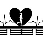 Medaillenhalter Herzrhythmus Mädchen  II 40 cm