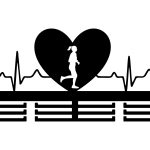 Medaillenhalter Herzrhythmus Mädchen  II 60 cm