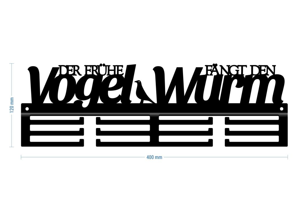 Medaillenhalter Der frühe Vogel fängt den Wurm 40 cm - Image 3