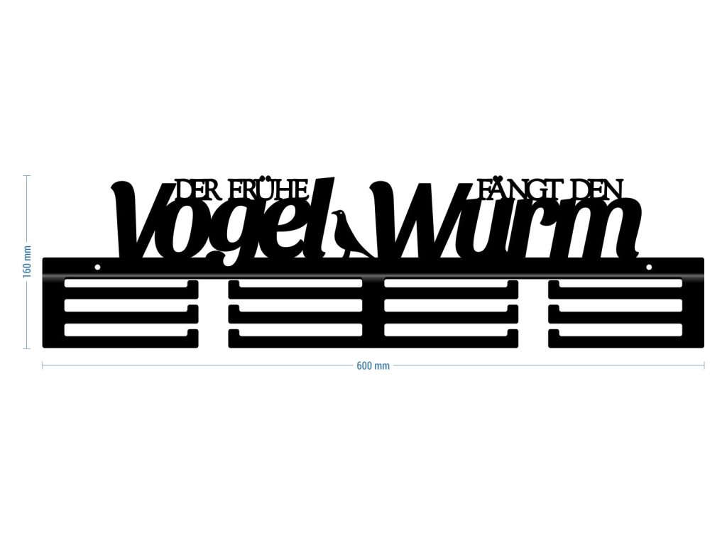 Medaillenhalter Der frühe Vogel fängt den Wurm 60 cm - Image 3