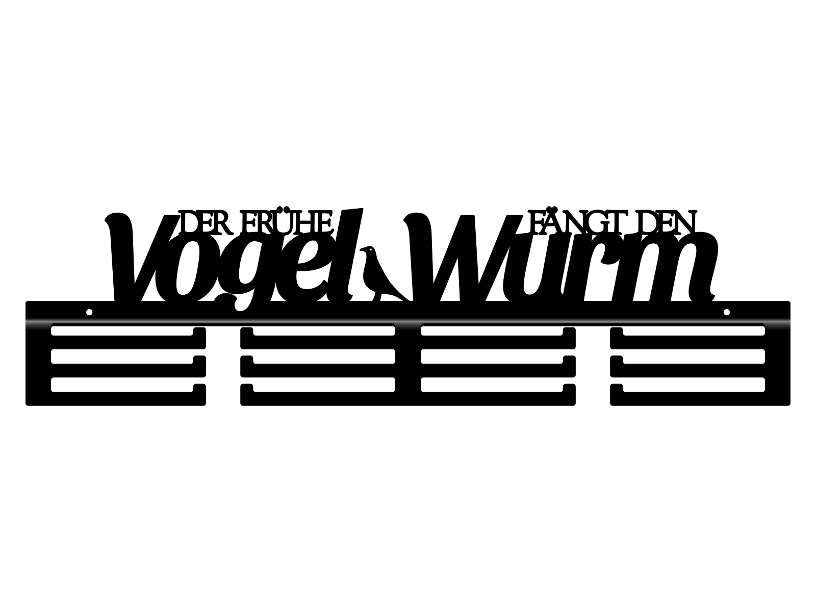 med226-60-cza Medaillenhalter Der frühe Vogel fängt den Wurm 60 cm - Image 1