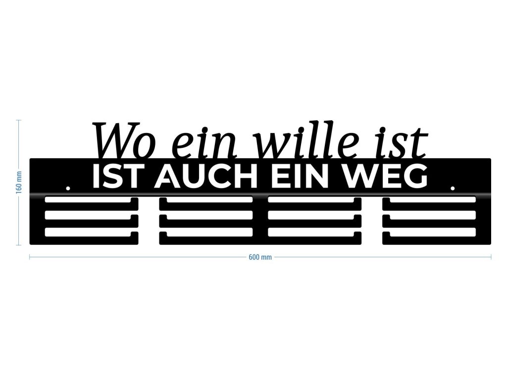Medaillenhalter Wo ein Wille 60 cm - Image 3