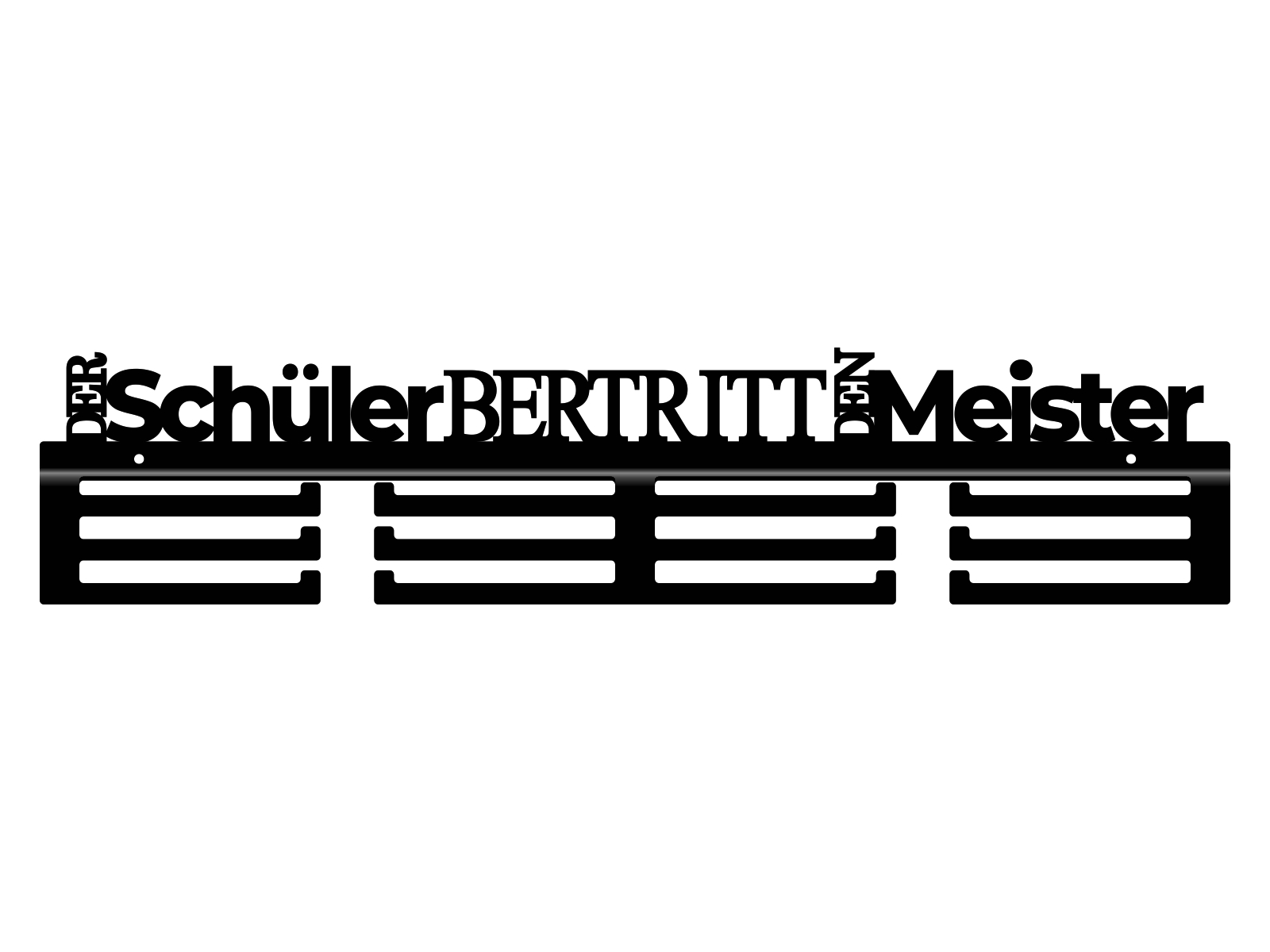 med232-60-cza Medaillenhalter Der Schüler betritt den Meister 60 cm - Image 1