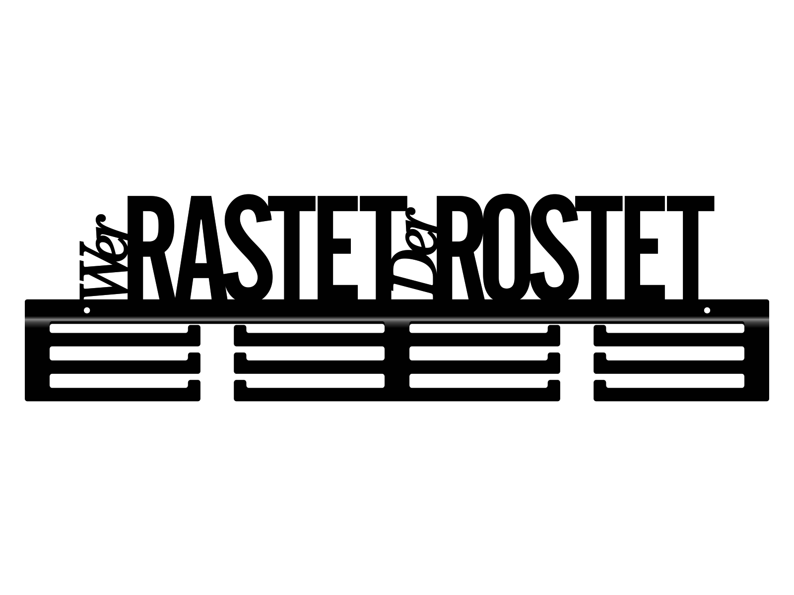 med235-60-cza Medaillenhalter Wer rastet, der rostet 60 cm - Image 1