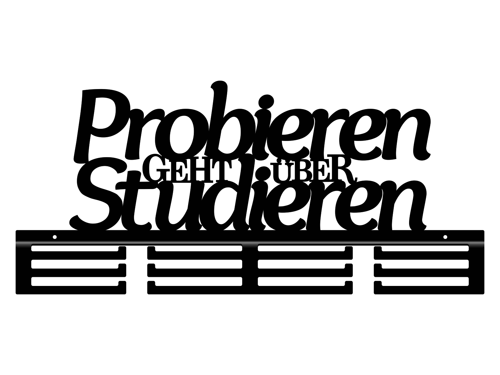 med236-60-cza Medaillenhalter Probieren geht über Studieren 60 cm - Image 1