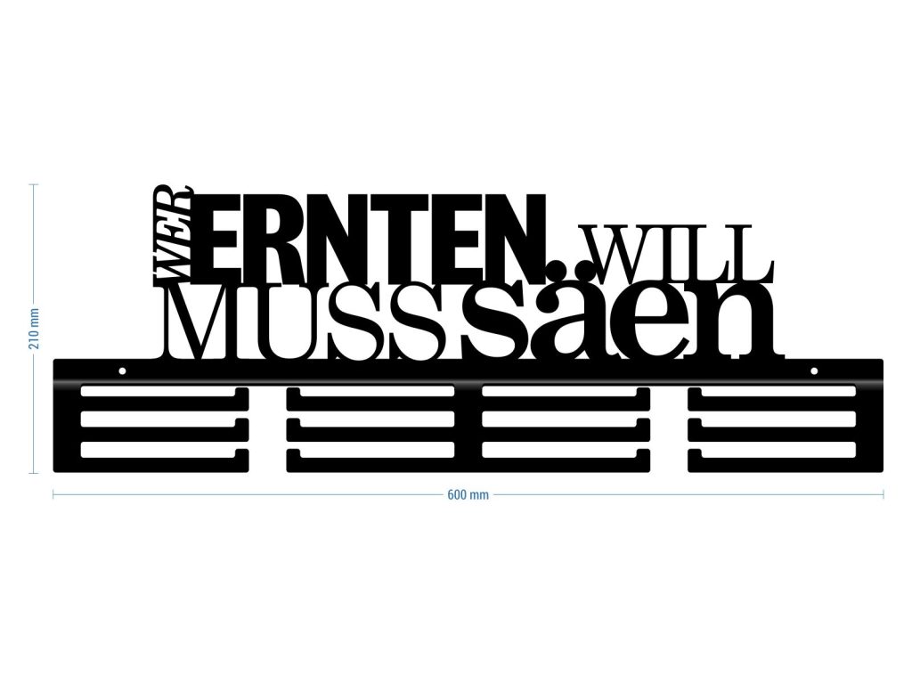 Medaillenhalter Wer ernten will, muss säen 60 cm - Image 3