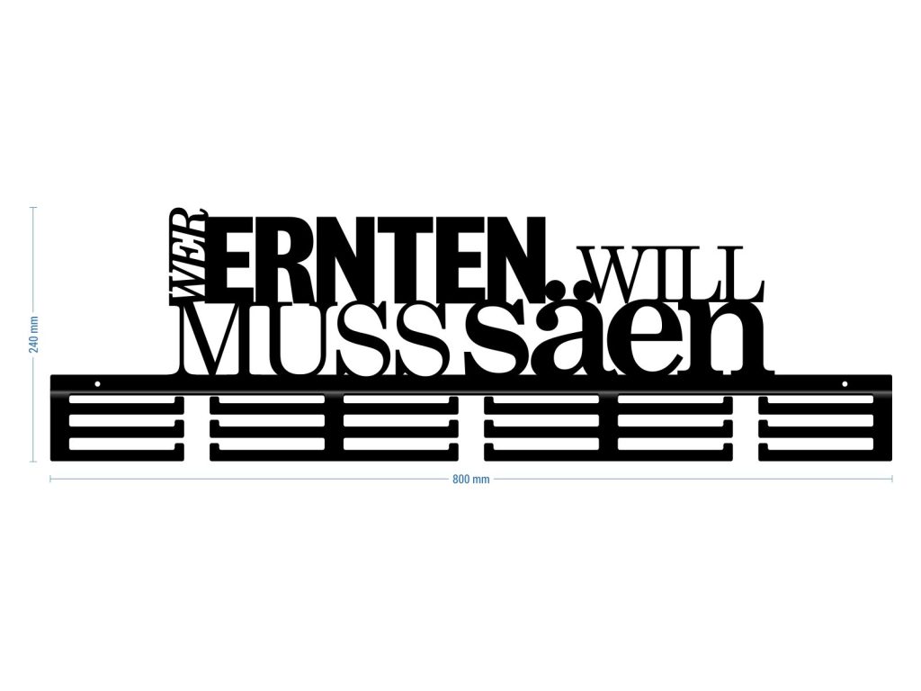 Medaillenhalter Wer ernten will, muss säen 80 cm - Image 3