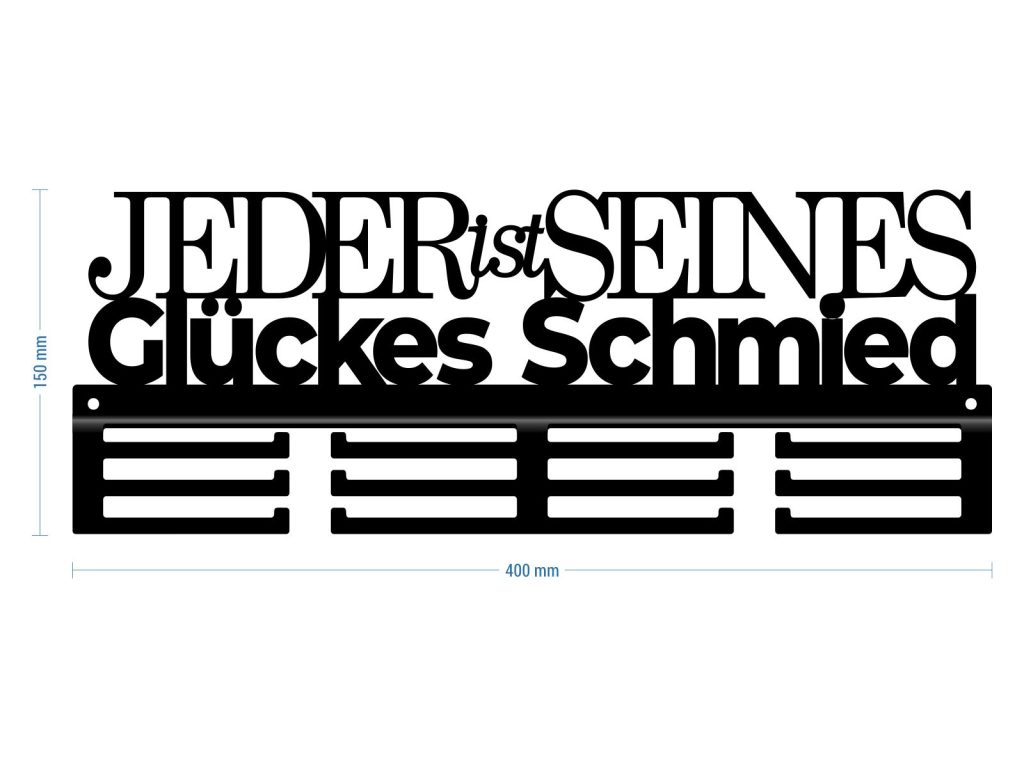 Medaillenhalter Jeder ist seines Glückes Schmied 40 cm - Image 3