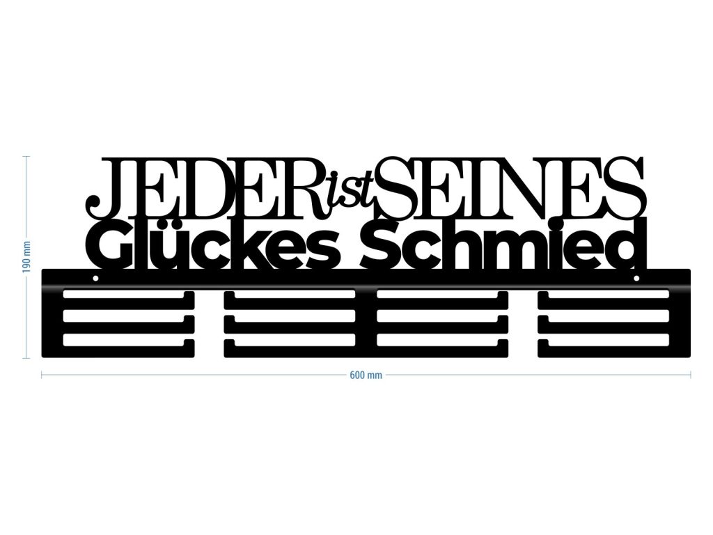 Medaillenhalter Jeder ist seines Glückes Schmied 60 cm - Image 3