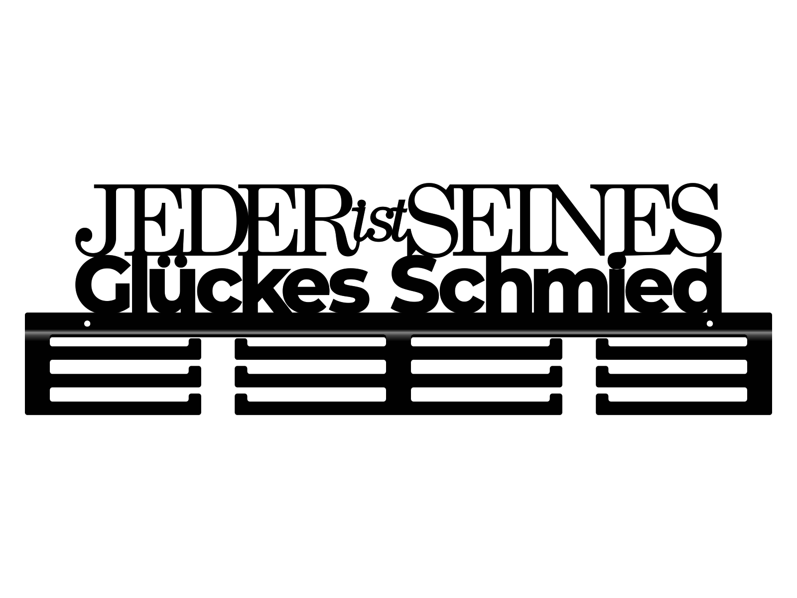 med238-60-cza Medaillenhalter Jeder ist seines Glückes Schmied 60 cm - Image 1