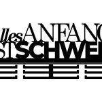 Medaillenhalter Alles Anfang ist schwer 40 cm