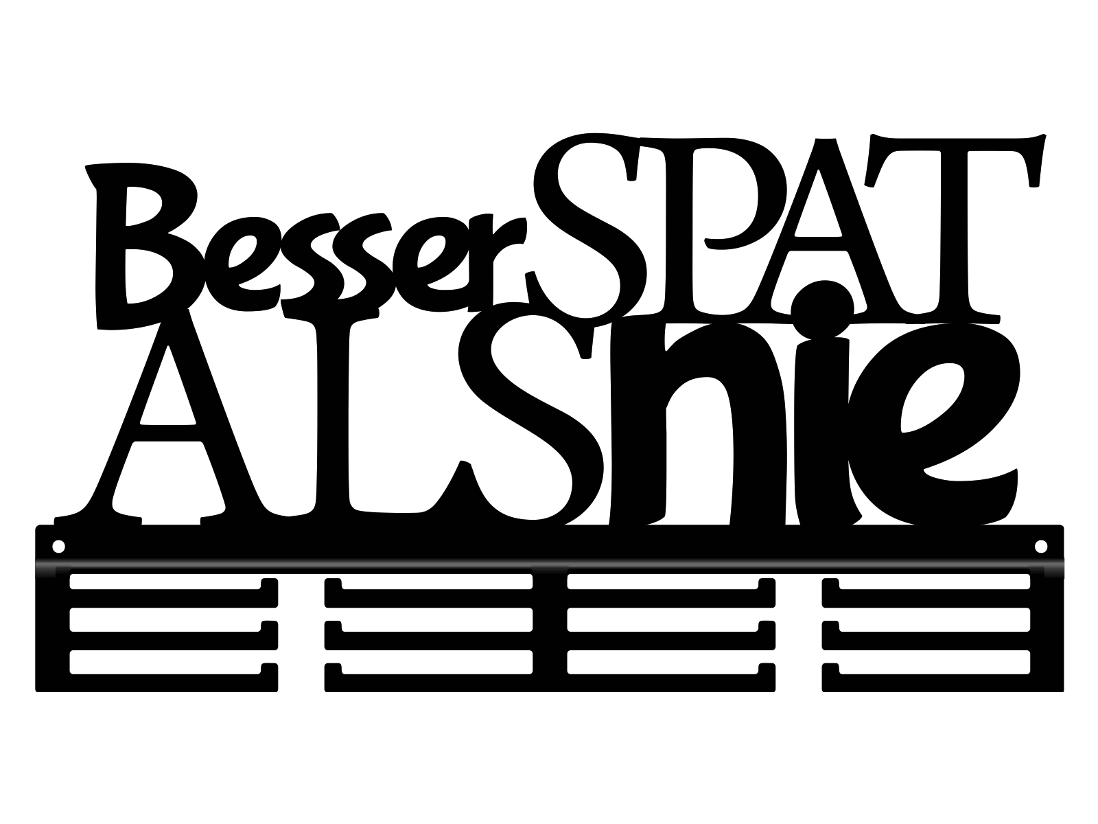 med243-40-cza Medaillenhalter Besser spat als nie 40 cm - Image 1