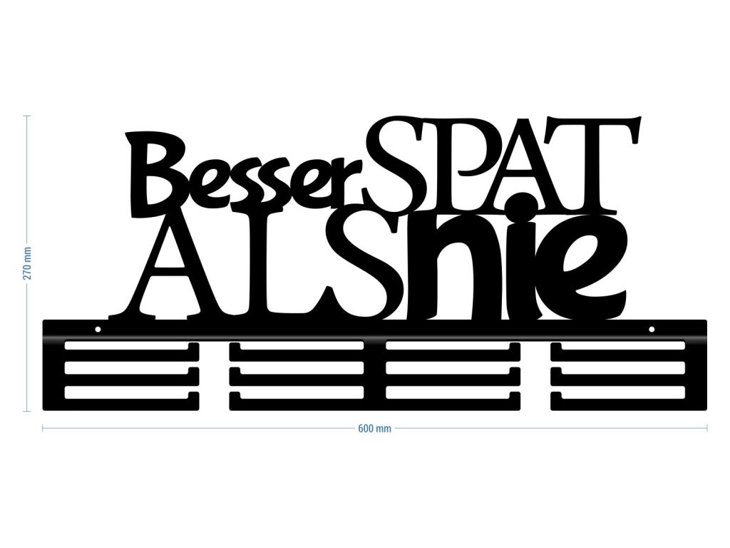 Medaillenhalter Besser spat als nie 60 cm - Image 3