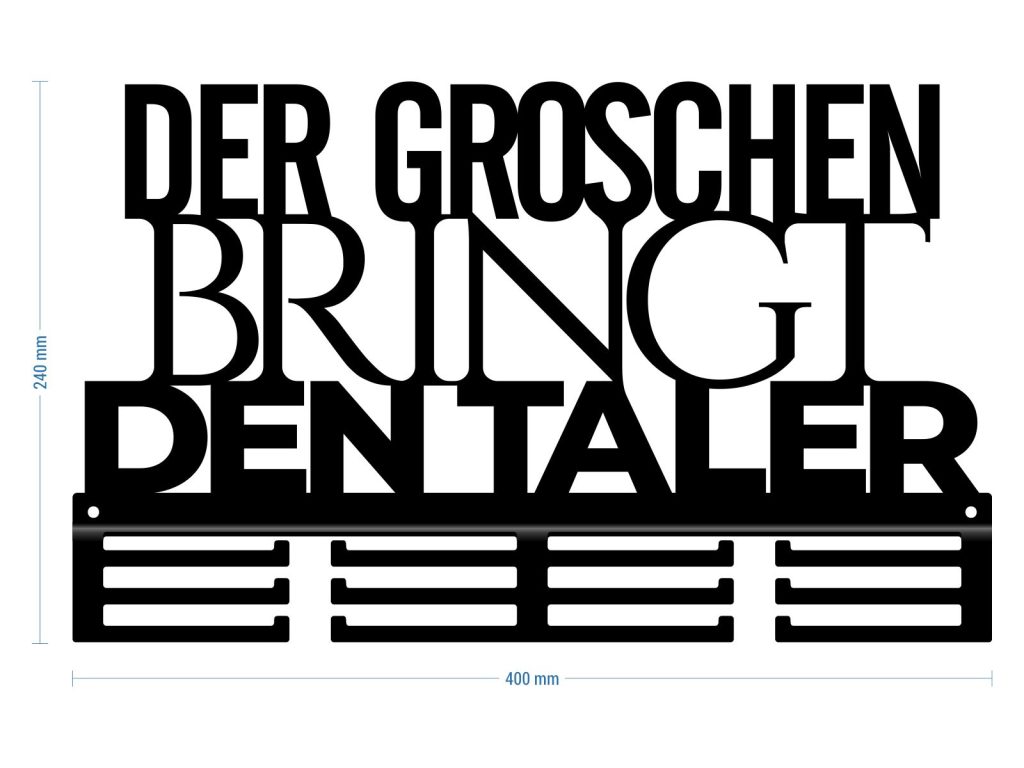 Medaillenhalter Der Groschen bringt den Taler 40 cm - Image 3