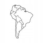 Metall Karte von Südamerika DES044 60 cm