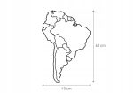 Metall Karte von Südamerika DES044 60 cm - Image 2