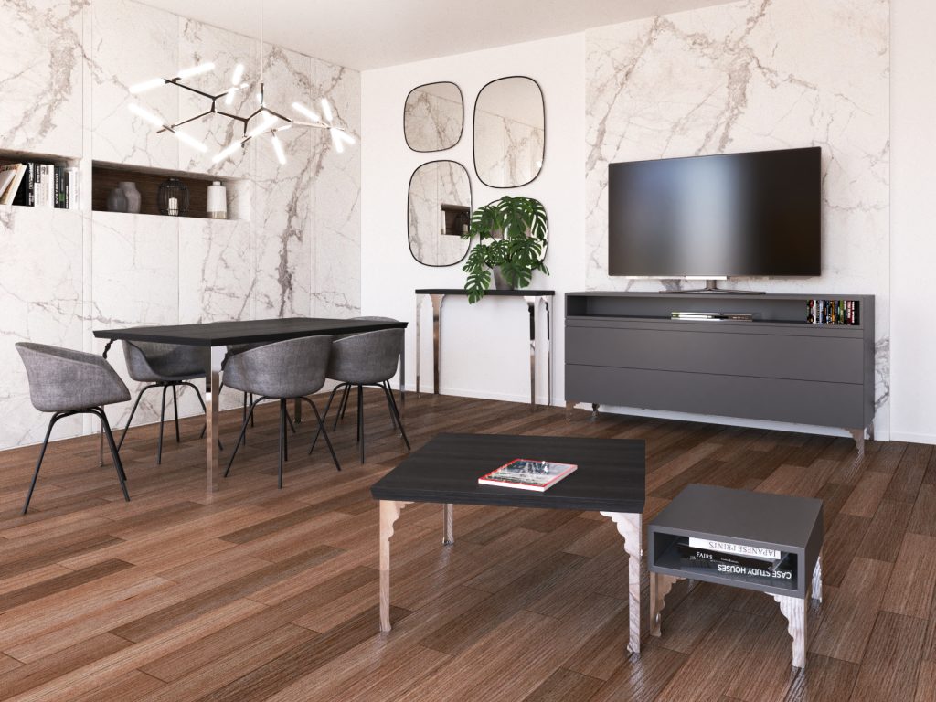 Konsolentischbein Palace Chrom 90 cm - Image 2