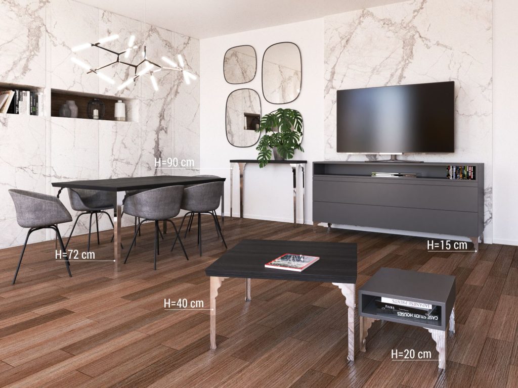 Konsolentischbein Palace Chrom 90 cm - Image 3