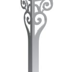 Sara Möbelbein in Chrom