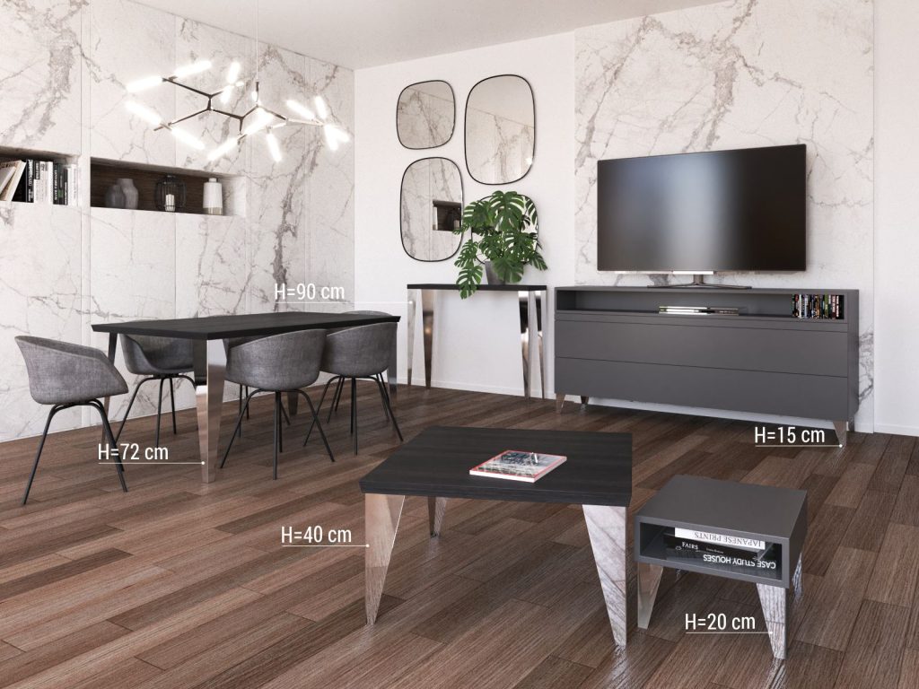 Tischbein Simpla Chrom 72 cm - Image 2