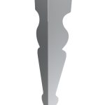 Bein für Charlotte Tisch Chrom