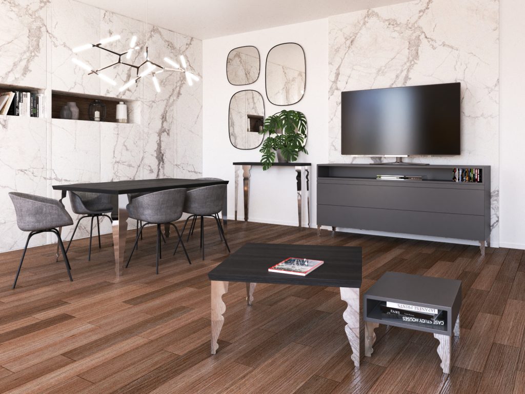 Tischbein Charlotte Chrom 72 cm - Image 2