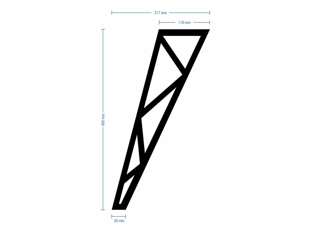 Couchtischbein Focus Chrom 40 cm - Image 4