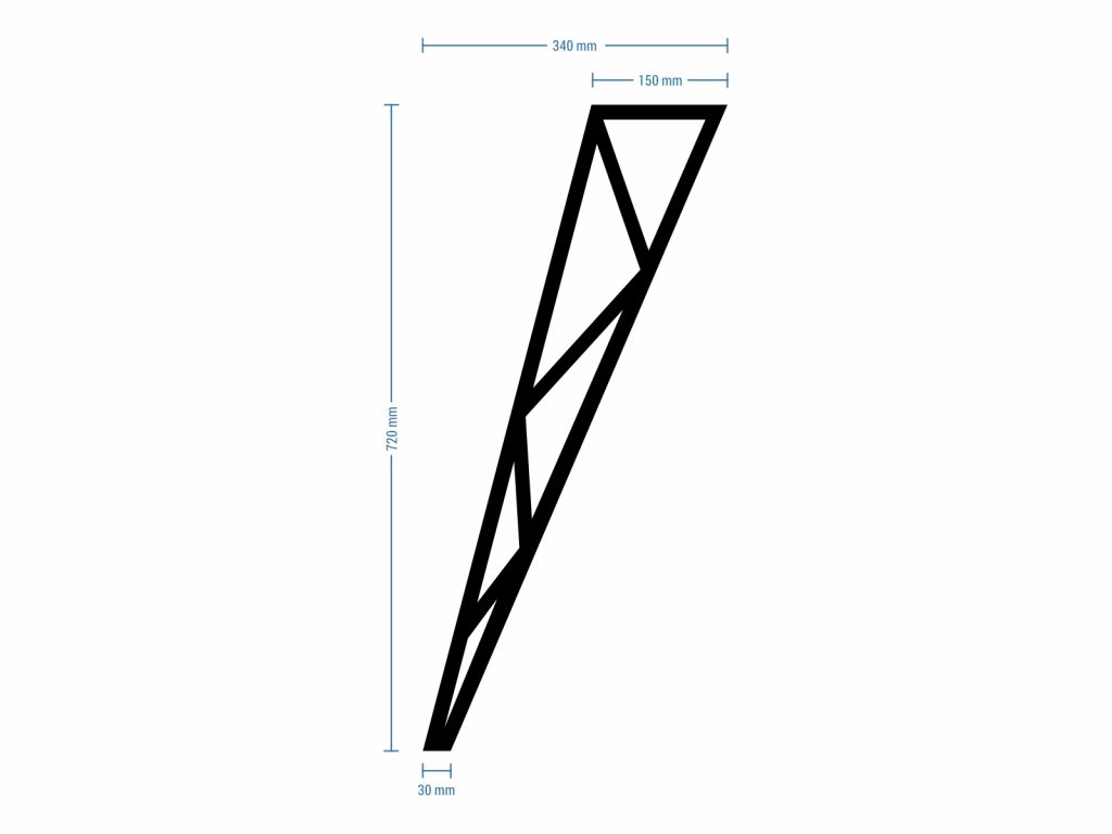 Tischbein Focus Chrom 72 cm - Image 4