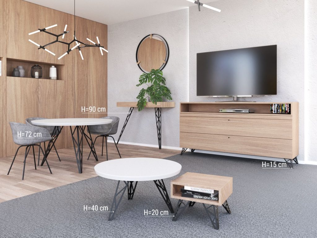 Konsolentischbein Focus 90 cm - Image 3