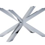 Tischbein unter Glas P Spider Chrome M