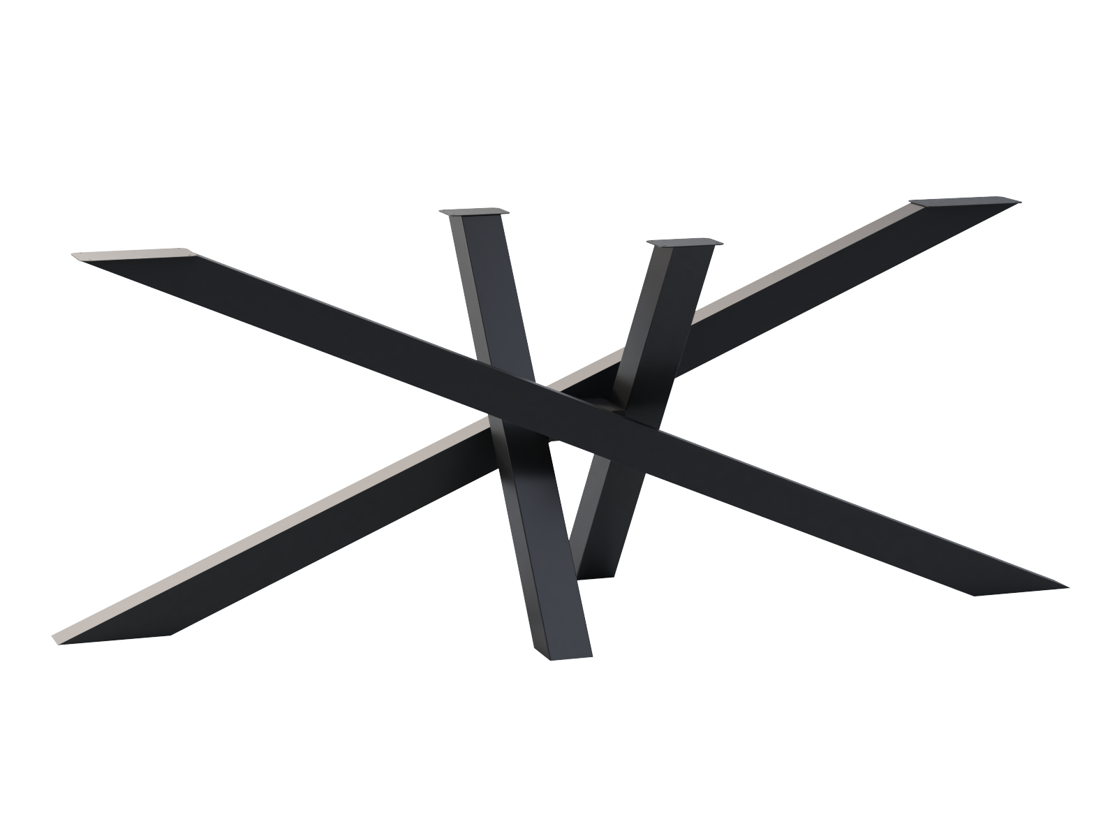 np-108-70x190-h72-cza Tischbein aus Metall Mediolan XL - Image 1