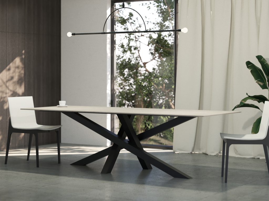 Tischbein aus Metall unter Steinplatte Mediolan XL - Image 3