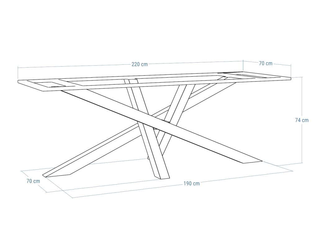 Tischbein aus Metall unter Steinplatte Mediolan XL - Image 4