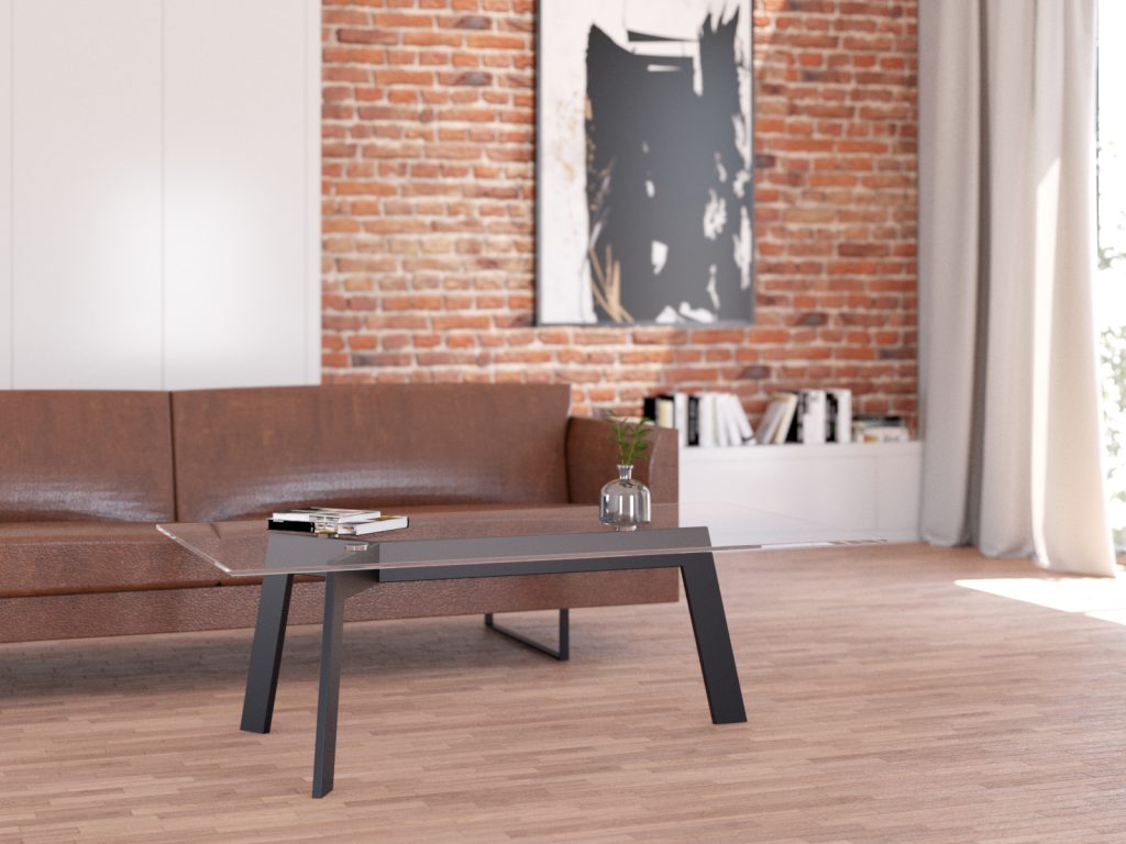 Couchtisch Gestell unter Glasplatte Triangle M - Image 3