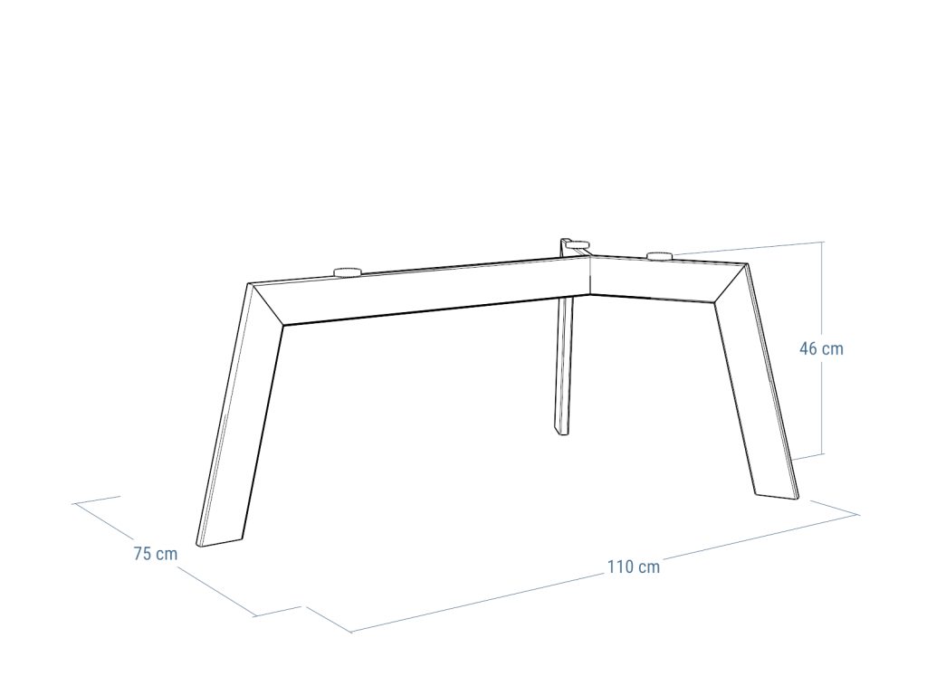Couchtisch Gestell unter Glasplatte Triangle M - Image 4