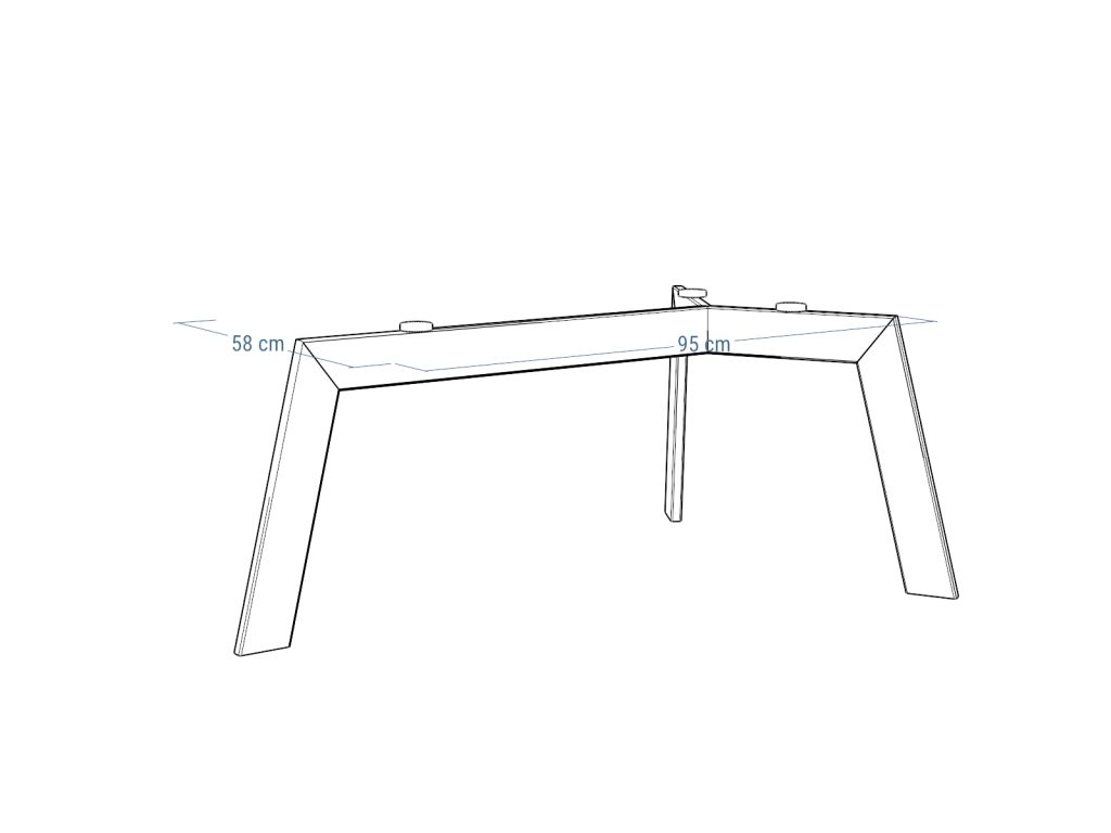 Couchtisch Gestell unter Glasplatte Triangle M - Image 5