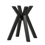 Tischbein aus Metall unter Glasplatte Louvre