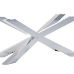 Tischbein unter Glas Spider Heavy Chrome L
