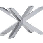 Tischbein unter Glas Pajak Slim Chrome M