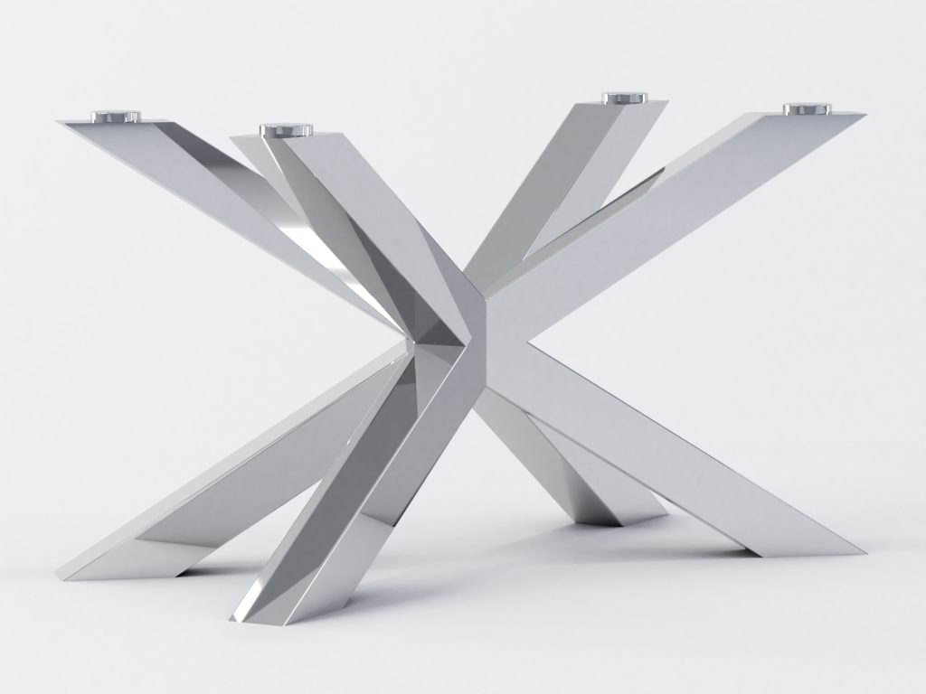 Couchtisch Gestell unter Glasplatte Spinne Slim Chrom M - Image 2