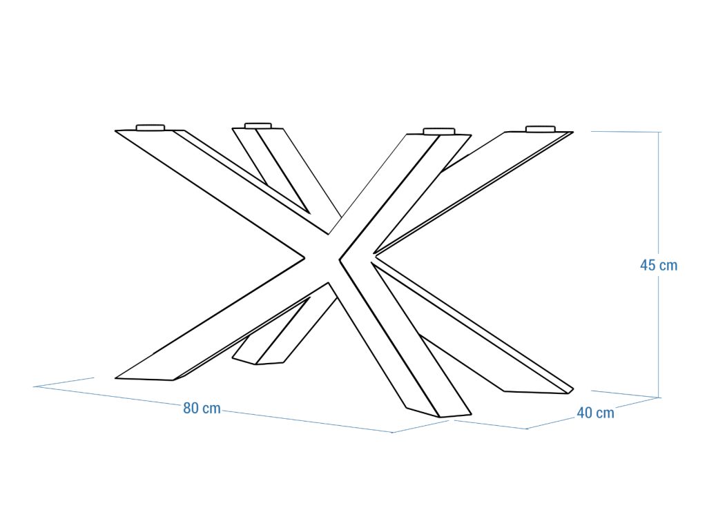Couchtisch Gestell unter Glasplatte Spinne Slim Chrom M - Image 5