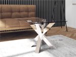 Couchtisch Gestell unter Glasplatte Spinne Slim Chrom S - Image 4