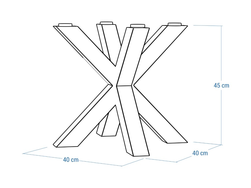 Couchtisch Gestell unter Glasplatte Spinne Slim Chrom S - Image 5