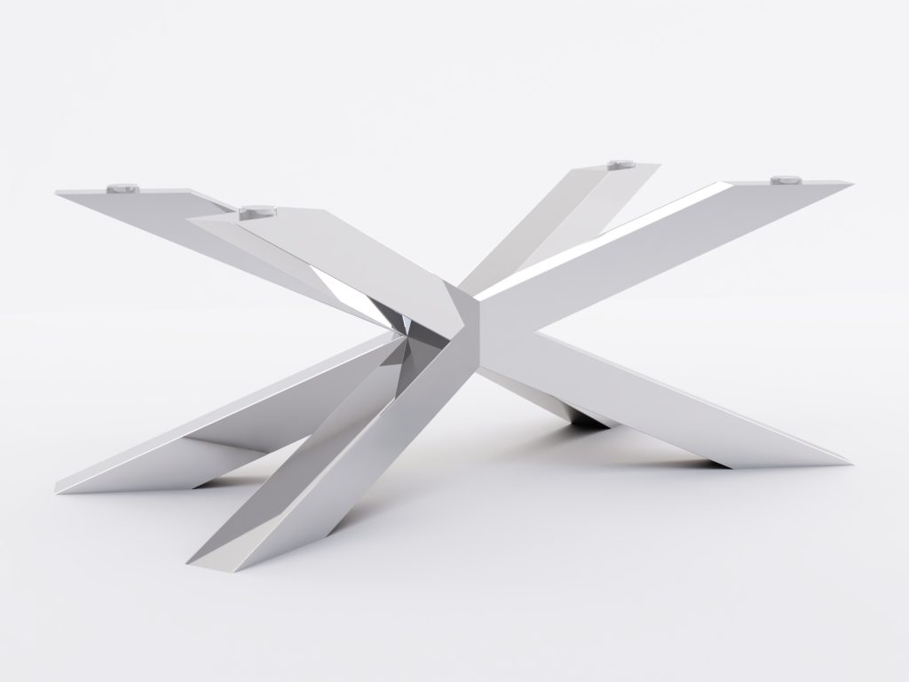 Couchtisch Gestell unter Glasplatte Spinne Heavy Chrom L - Image 2