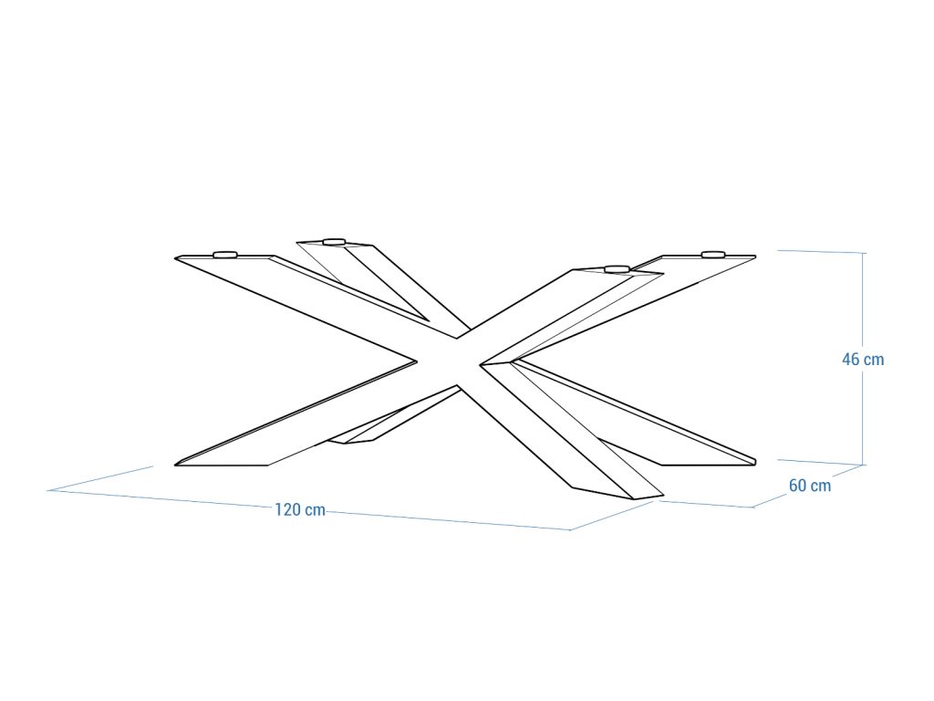 Couchtisch Gestell unter Glasplatte Spinne Heavy Chrom L - Image 5