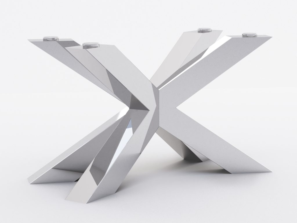 Couchtisch Gestell unter Glasplatte Spinne Heavy Chrom M - Image 2