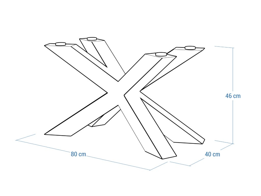 Couchtisch Gestell unter Glasplatte Spinne Heavy Chrom M - Image 5