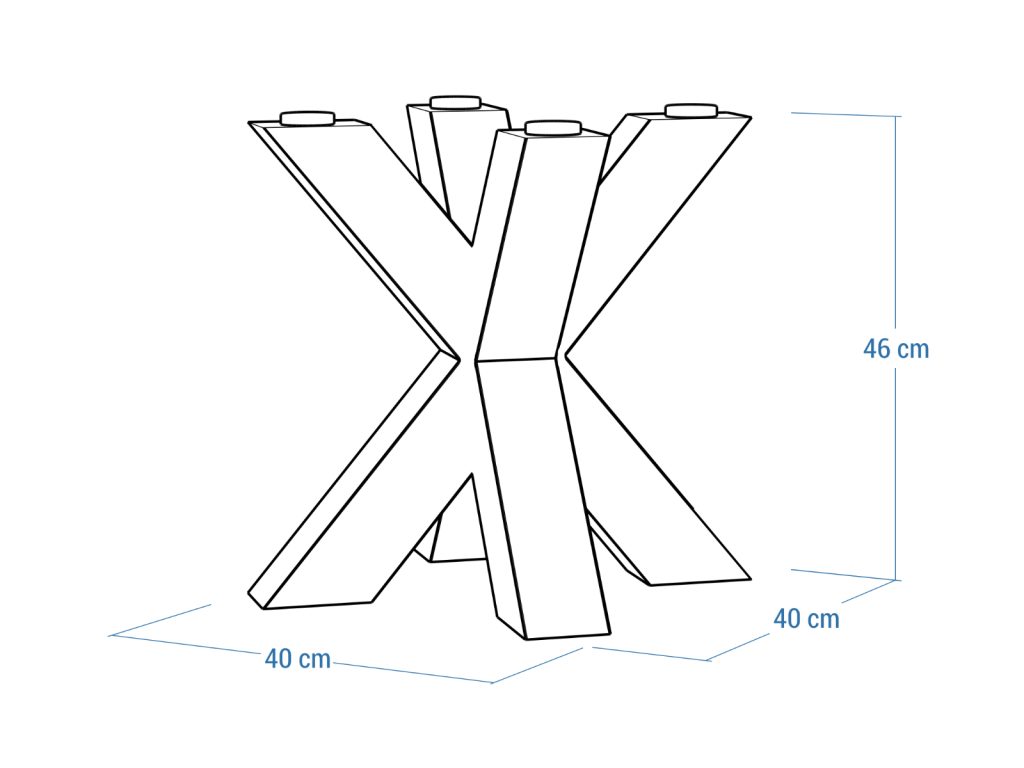 Couchtisch Gestell unter Glasplatte Spinne Heavy Chrom S - Image 4