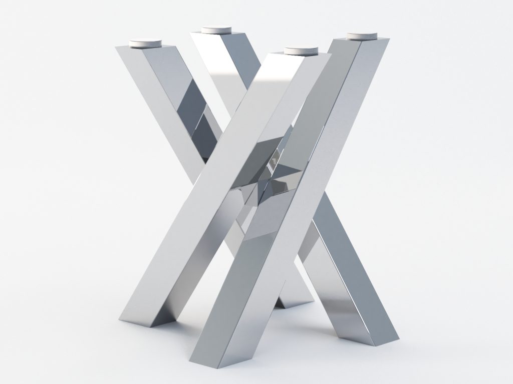 Couchtisch Gestell aus Edelstahl unter Glasplatte Mediolan S - Image 2